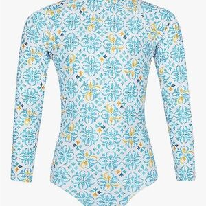 Tame the Sun Long Sleeve Girls Swim Suit UPF 50+ Size 12